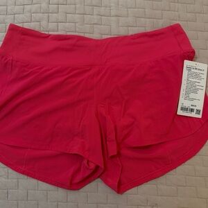 Lululemon Speed up 4 inch shorts Lip Gloss size 12, NWT
